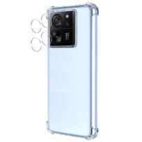 Shockproof Case for Xiaomi 13T - 13T PRO and 2 Tempered Glass Camera Protectors Phonillico® skaidri
