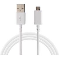 [Compatible Samsung Galaxy A3-A5-2015-2016-A6-A6+-A7] White USB Charger Cable Micro USB Port 1 Meter [Phonillico®]