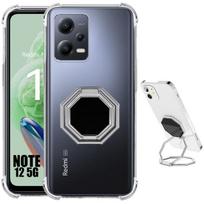 Case for Xiaomi Redmi Note 12 5G Shockproof Anti-Scratch with Adjustable Metal Silver Stand