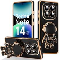 Case for Xiaomi Redmi Note 14 Pro Plus 5G/Note 14 Pro+ 5G, Protection with Astronaut Stand - Black