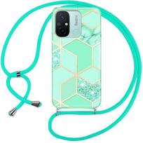 Coque et Cordon pour Xiaomi Redmi 12C - TPU Renforcé - Turquoise - Anti-Rayures
