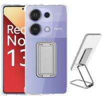 Case for Xiaomi Redmi Note 13 Pro 4G (not for 5G), Transparent Silicone Shockproof Protection with Silver Ring