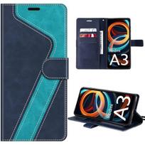 Coque pour Xiaomi Redmi A3 - Housse - Cuir Synthétique - Anti-Rayures - Antichoc - Bleu