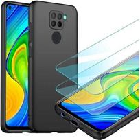 Case - Xiaomi - Redmi Note 9 - Black - Very Thin - Tempered Glass Included