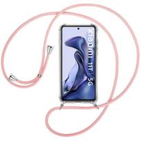 Protective Case - E.F.CONNECTION - Xiaomi Mi 11T 5G - Flexible - Transparent-Pink - Anti-Scratch