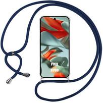 Phone Chain Case for Google Pixel 9 Pro, Reinforced Shockproof Protection with Navy Blue Chain