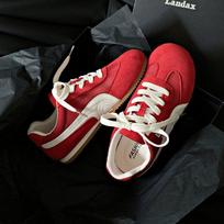 Super soft sole~ foreign style ballet training shoes women's 2025 spring lightweight sports and leisure shoes color matching flat-soled Forre 35 raudona