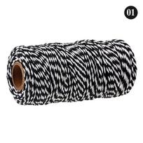 100M/Roll Cotton Cord Baker Twine Colorful Cotton Crafts Twine Macrame Cord String DIY Home Textile Gift Wrapping Wedding Decor