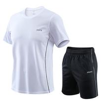 Sportinis kostiumas Vyriškas laisvalaikio kostiumas Bėgimo kostiumas Fitneso kostiumas Vasarinis dviejų dalių rinkinys L