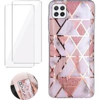 Semi-rigid protective case for Samsung Galaxy A22 5G - BOOLING - Pink - 2 tempered glasses included rožinė