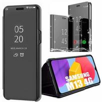Case for Samsung Galaxy M13 Shockproof Mirror Effect Design Full Protection Black