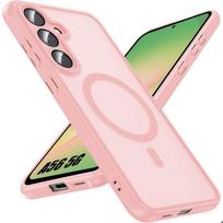 Protective Case - BOOLING - for Samsung Galaxy A56 5G - Pink - Magnetic Ring - Camera Protection rožinė