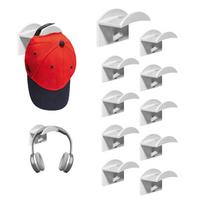 Aukščiausios kokybės skrybėlių kabliukai, dvipusis sieninis, vietos taupantis lipnus skrybėlių kabyklos laikymo organizatorius 10pcs/box