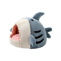 Winter Warm Pet Nest Big Mouth Shark Nest Cat Nest Semi Closed Cat Nest Dog Nest Plush Small Dog Nest Mat Plush Shark Cloth S