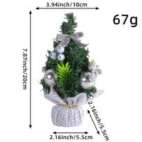20 cm Mini Kalėdinė Eglutė Stalui Stalo Dekoracija Maži Vakarėlio Papuošimai Dovana Namų Dekoracija Vakarėliui Pasidaryk Pats Festivalio Reikmenys 20 cm sidabras