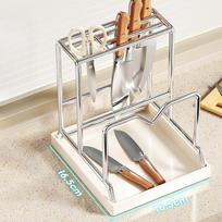 Cutting Board Holder Rack Knife Rustproof Multipurpose Space Saving Drainer Organizer