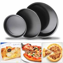 6/8 colio apvalus picos lėkštė picos skarda gili forma anglinio plieno nelipni forma kepimo įrankis kepimo forma raštas HG05-0002-9inch pilka
