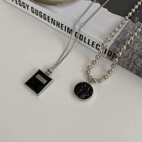 Hip Hop Double Stacked Necklace Women'S Tide Sweater Chain Men'S And Women'S Long Collarbone Chain Perfume Bottle Pendant