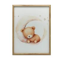 Miś Na Księżycowej Chmurce Miś Na Księżycowej Chmurce, 30X40 Cm, Rama Aluminiowa Czarna, Papier Matowy 230 Gsm 36