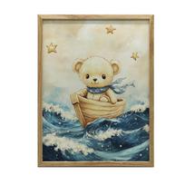 Plakat Miś W Łodzi Plakat Miś W Łodzi, 50X70 Cm, Rama Drewniana Ciemny Brąz, Papier Matowy 230 Gsm 54
