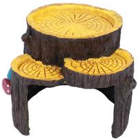 Resin Mini Stump Shape Hiding Hole Wooden Cave Artificial Aquarium Plants Ornaments for Shelter