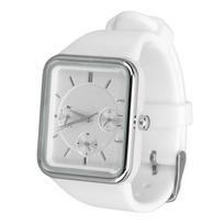 Women Quartz Wrist Watch 3 Sub Dials Water Proof Chronograph Analog Watch Silicone Strap Date
