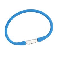 Men Women Negative Ion Balance Energy Bracelet Magnetic Therapy Silicone Sports Wristband for mėlyna