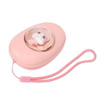 2 in 1 Electric Hand Warmer Space Capsule Shaped Double Side Heating Pocket Power Bank Pink Cat