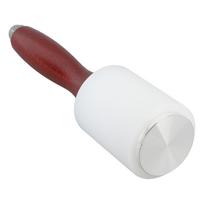 Leather Carving Hammer Rubber Head Wooden Handle Leather Mallet Hammer for Handcraft Straight Type