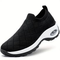 Women's casual shoes large size fly-woven socks one pedal lazy shoes breathable simple air cushion comfortable work shoes 36 juoda