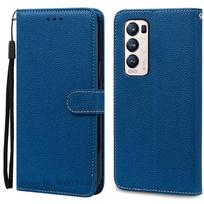 OP FIND X5 dėklas piniginė odinis atverčiamas dėklas OP FIND X5 silikoninis dangtelis OP FIND X5 telefono dėklas Coque Fundas OP FIND X5 tamsiai mėlyna spalva