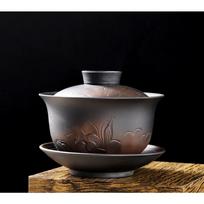 Jianshui Clay Purple Pottery  Carving Teapot Hand Painted Antique Relief Teapot Household Teapot Kungfu Tea Set Kettle