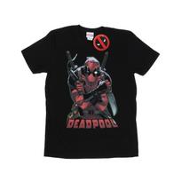 Marvel Mens Deadpool Ready For Action T-Shirt L juoda