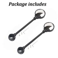 2PCS 35cm Hose Adjustment Motorcycle Dirt Bike Rearview Mirror Handlebar Mirror