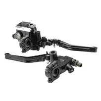 Motorcycle 7/8 CNC Brake Clutch Master Cylinder Lever Set Reservoir Universal