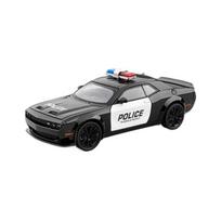1:22 Mastelio Didelis Dodge Hellcat Policijos Automobilis Lydinio Žaislinis Automobilis Berniukui Amerikietiškas Challenger Muscle Car Automobilio Modelis Dovana Stalo Ornamentas juoda