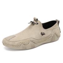 Leather casual shoes, breathable lazy shoes, leather shoes, versatile shoes, men's trendy shoes 38