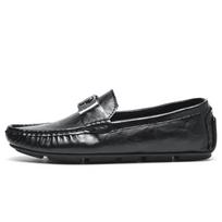Doudou shoes lazy shoes driving shoes casual men's leather shoes genuine leather cowhide men's shoes 38