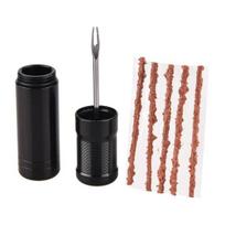 1 rinkinys dviračio bekamerinių padangų remonto rinkinys su 5  bacon strips  įkišimo įrankiu, nešiojami kalnų, plento dviračio padangų pradūrimo remonto įrankiai juoda