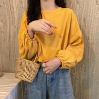 2025 Women's Korean-Style Loose Thin Pullover Sweater - Lantern Sleeve L