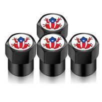 Puerto Rico Coqui Frog Decal Flag Design Car Wheel Tire Air Valve Caps Stem Car Stickers For Cars Motor Auto Universal Accessories Gift for Men Woman juoda