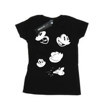 Disney Womens/Ladies Mickey Mouse Faces Cotton T-Shirt S juoda