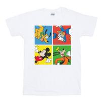 Disney Womens/Ladies Mickey Mouse Friends Cotton Boyfriend T-Shirt S balta