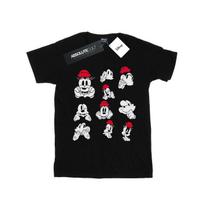 Disney Womens/Ladies Minnie Mickey Photo Poses Cotton Boyfriend T-Shirt M juoda