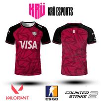 KRU ESports Club 2025 Jerseys CSGO Valorant Professional League Player Uniforms Men's And Women's Custom T-shirts Sweatshirts S black