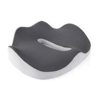 Seat Cushion for Sedentary Individuals Memory Foam Sciatica Relief Cushion Wide Hip Cushion for Office Workers Car Drivers Tailbone Pain Relief tamsiai pilka spalva