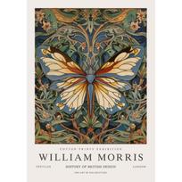 Vintažinis William Morris parodos drugelis, mėnulis ir žvaigždės, meno plakatas, drobės tapyba, sienų spaudiniai, paveikslas, svetainė, namų dekoras 21cm×30cm NoFrame