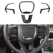 Carbon Fiber Look Steering Wheel Cover Trim For Dodge Challenger 15-20/Durango