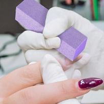 Nail Buffer Block, Medium/Fine Grit Finishing Buffers for Acrylic Nails Gel Polish Nails Professional Pedicure Manicure Buffer Kits violetinė