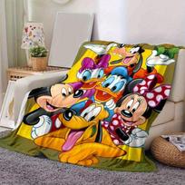 1 vnt., Disney Mikės Pūkuotuko šeimos pledas Puikiai tinka namų dekoravimui, sofos uždangalas, lauko naudojimui, dovanoms, kelionėms 80cmx120cm